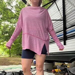 Free people long sleeve asymmetrical shirt medium